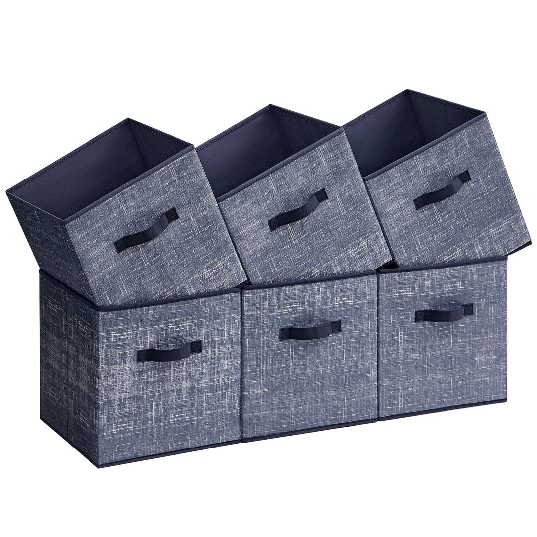Fabric Storage Cubes | Set of 6 Foldable Storage Bins