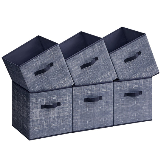 Fabric Storage Cubes | Set of 6 Foldable Storage Bins
