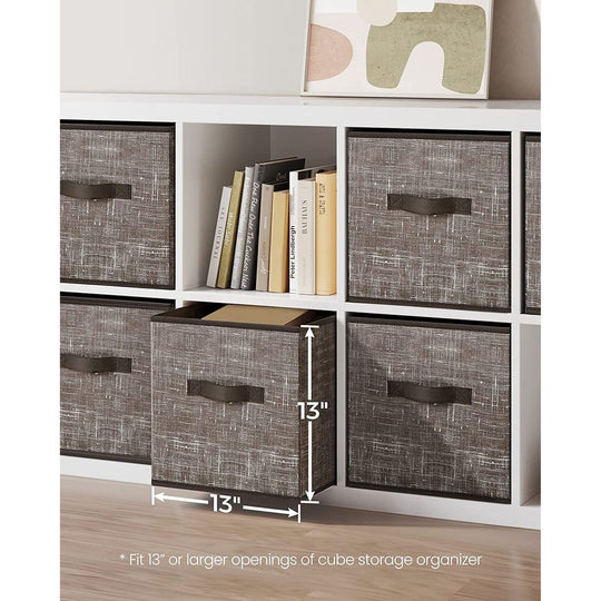 Fabric Storage Cubes | Set of 6 Foldable Storage Bins