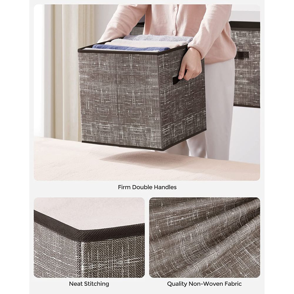 Fabric Storage Cubes | Set of 6 Foldable Storage Bins