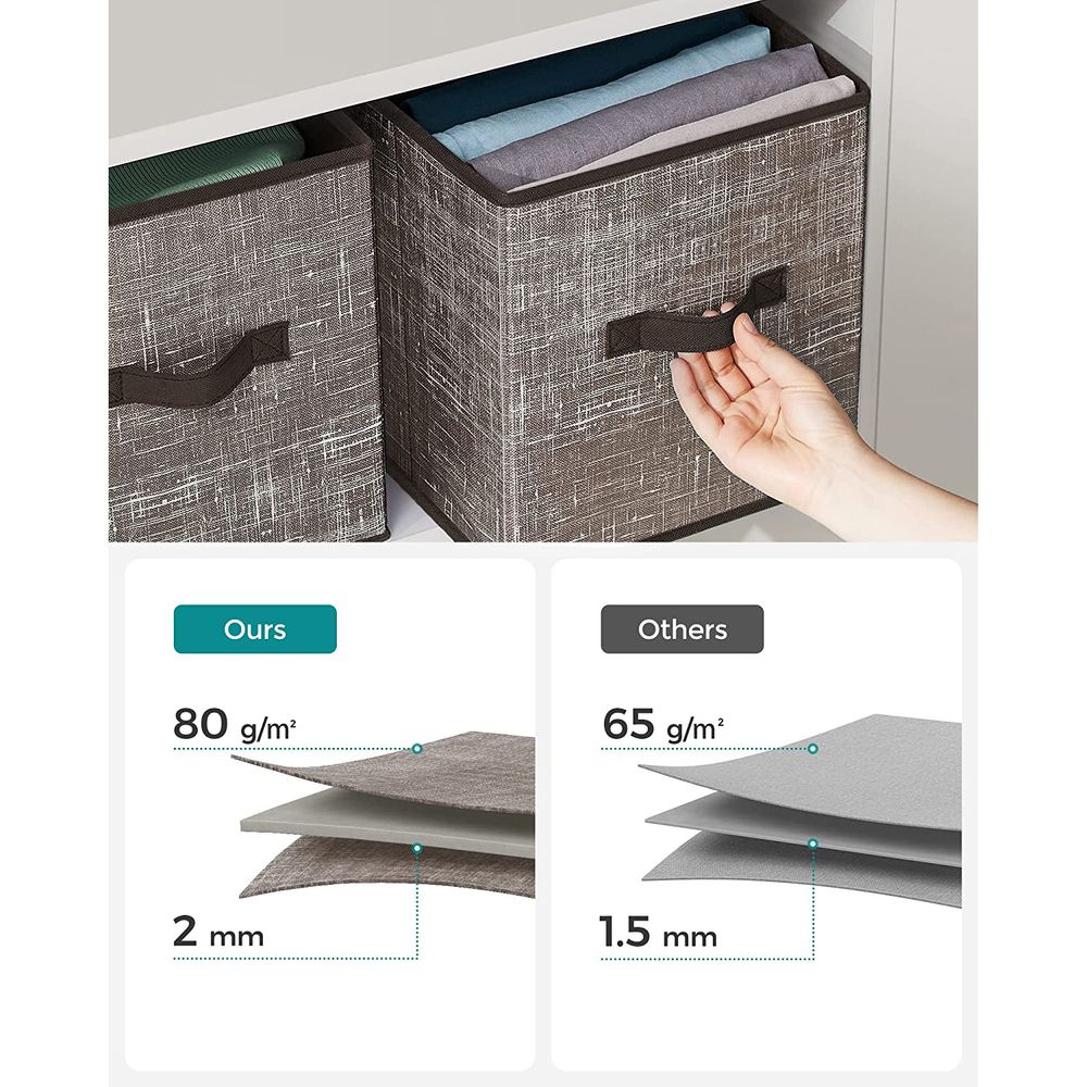 Fabric Storage Cubes | Set of 6 Foldable Storage Bins