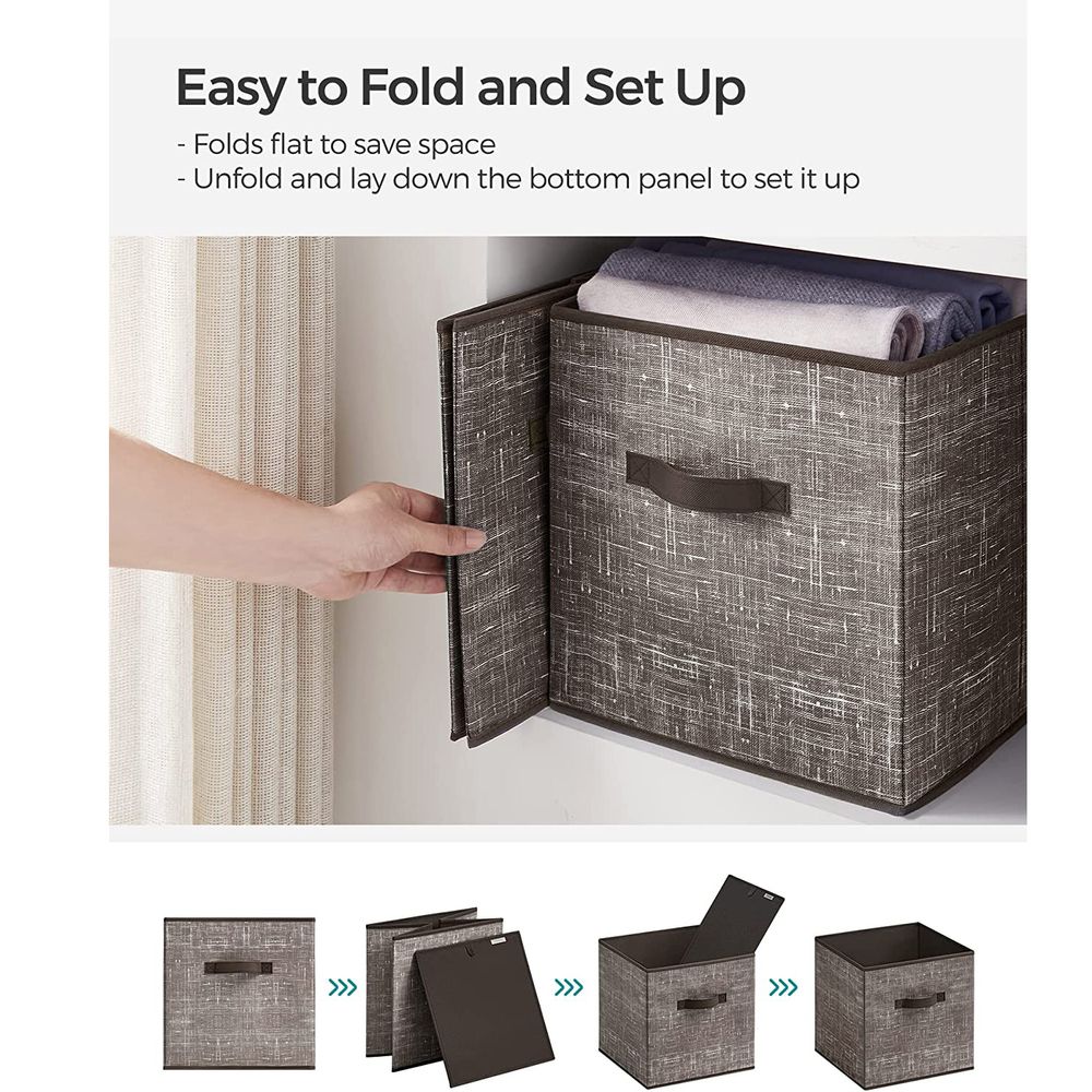 Fabric Storage Cubes | Set of 6 Foldable Storage Bins