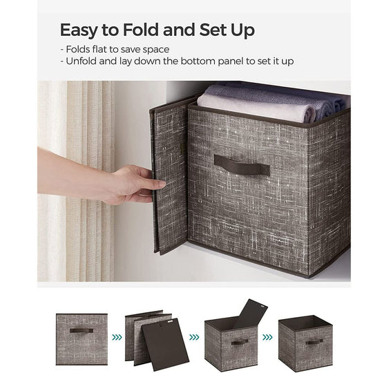 Fabric Storage Cubes | Set of 6 Foldable Storage Bins
