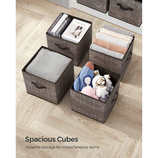 Fabric Storage Cubes | Set of 6 Foldable Storage Bins
