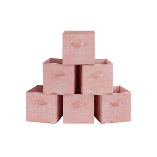 Fabric Storage Cubes | Set of 6 Foldable Storage Bins