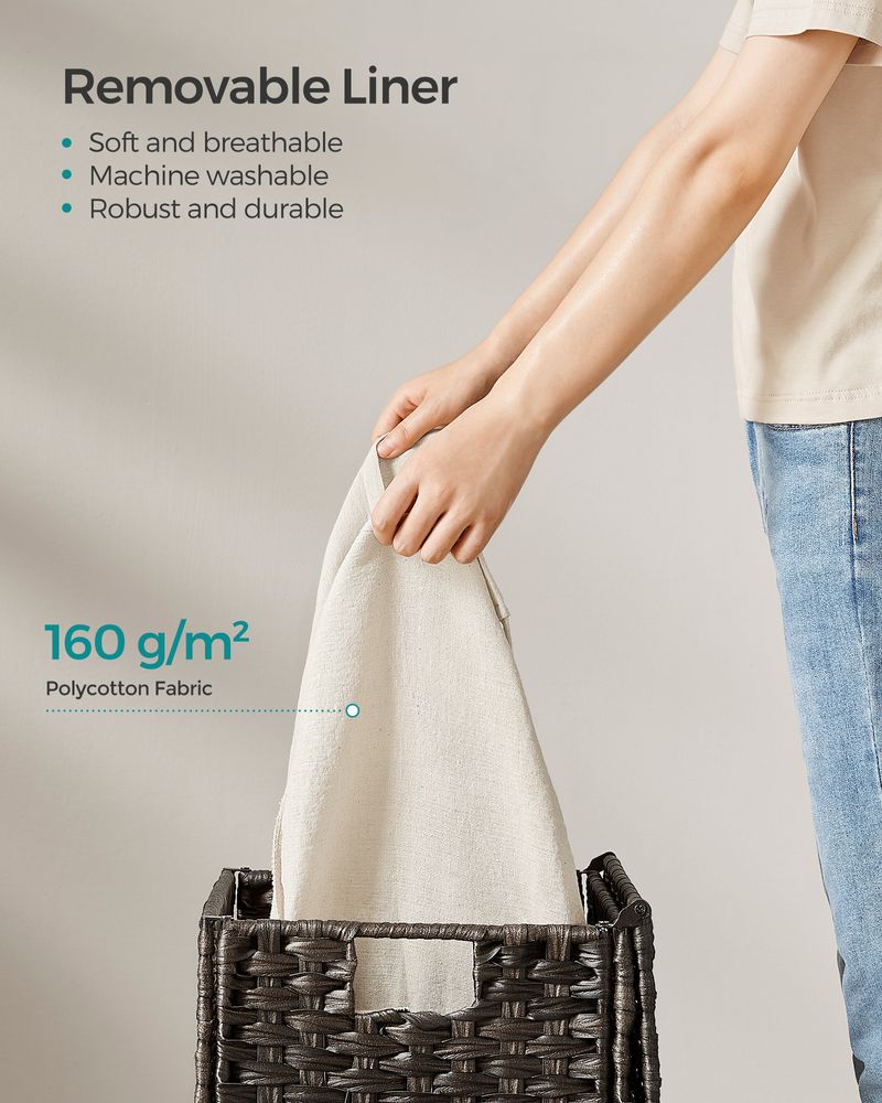 Large Storage Basket With Lid | Woven Hamper For Blankets