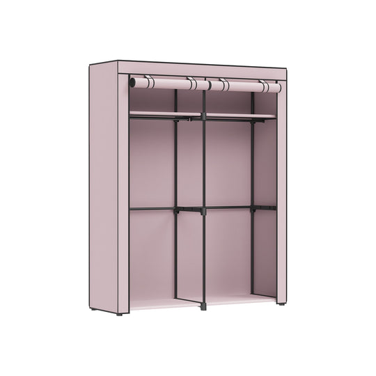 Portable Fabric Wardrobe Closet | Hanging Rods With Dust Cover