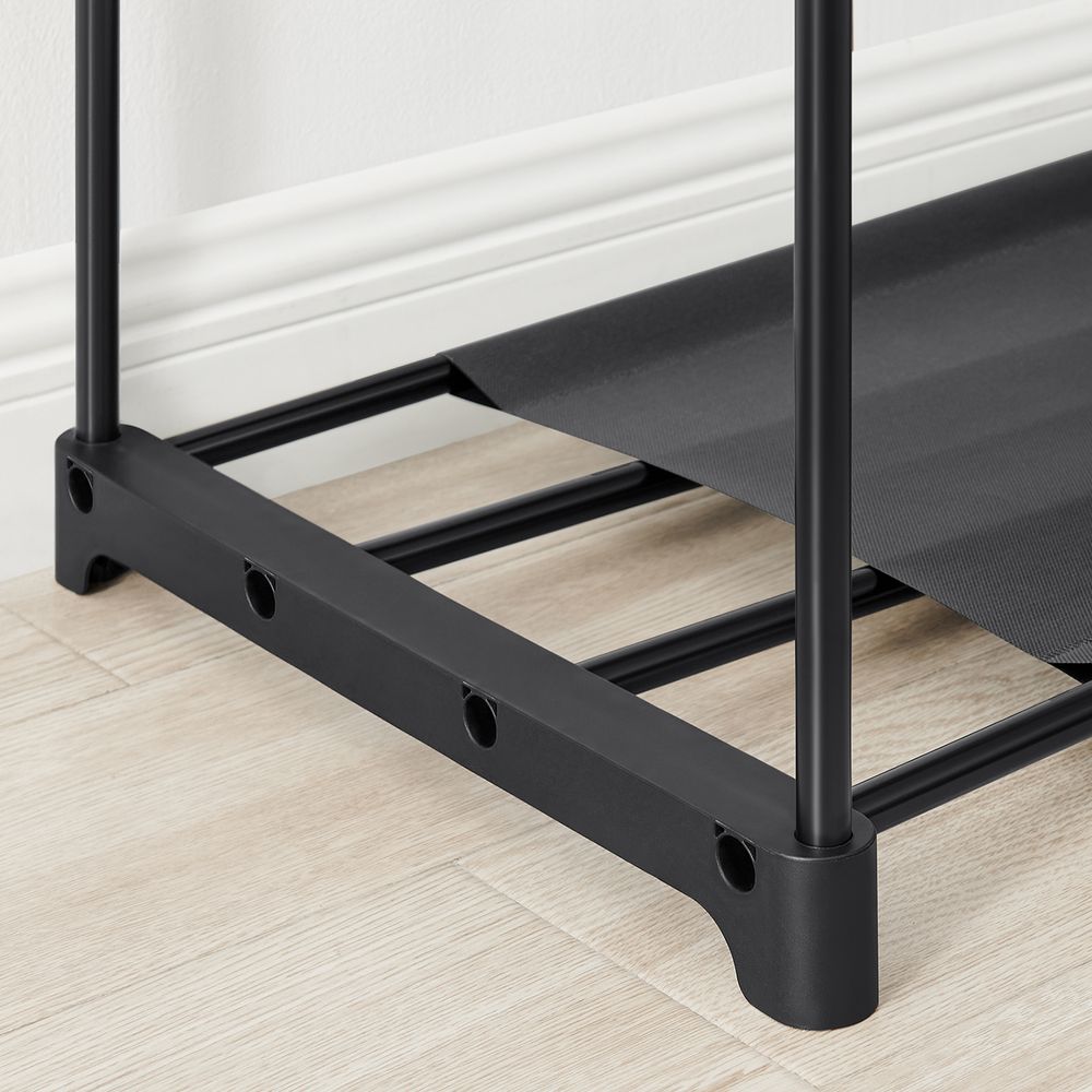 Freestanding Closet Organizer | Hanging Rods With Fabric Shelves