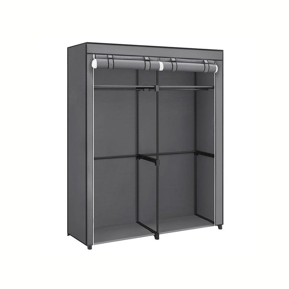 Portable Fabric Wardrobe Closet | Hanging Rods With Dust Cover