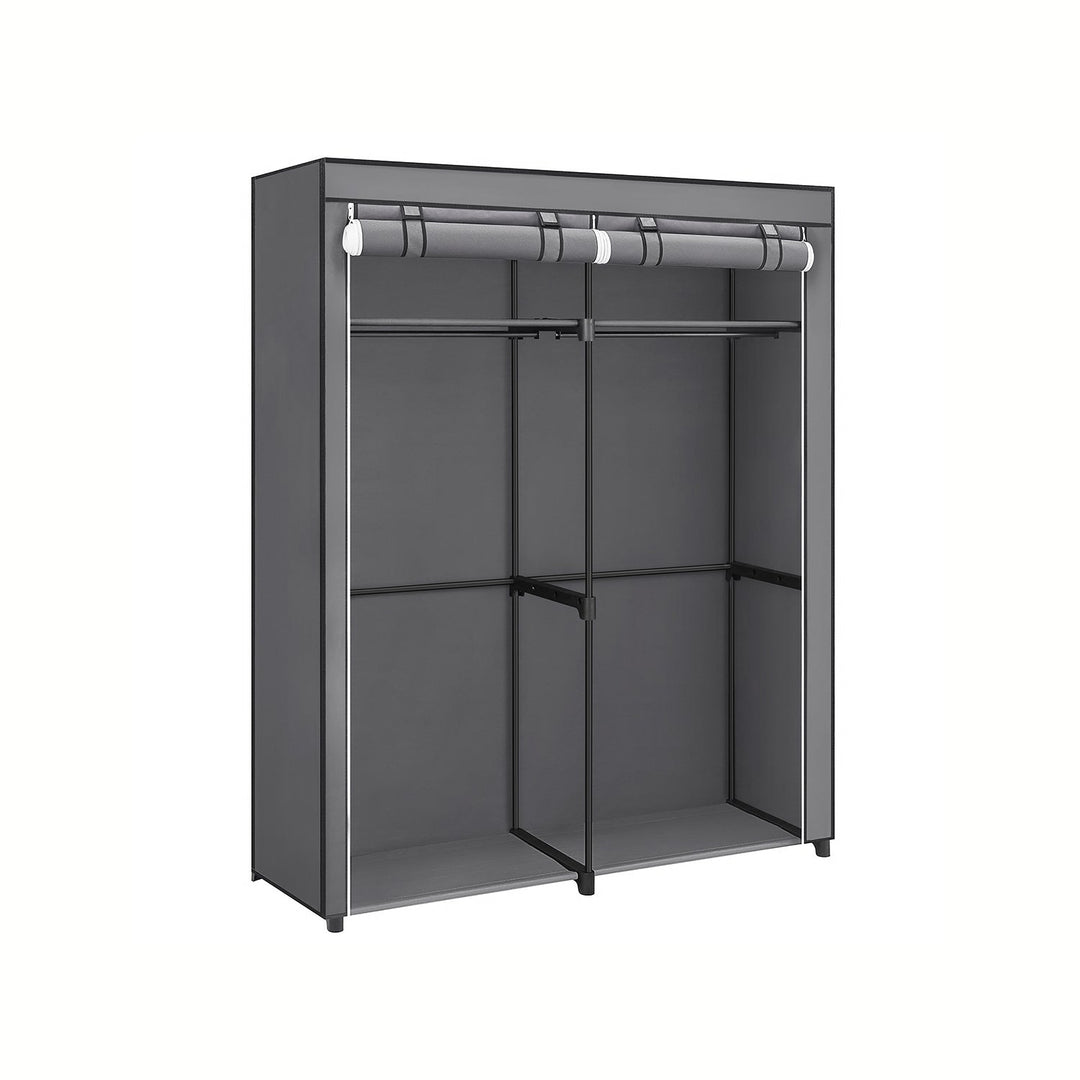 Portable Fabric Wardrobe Closet | Hanging Rods With Dust Cover