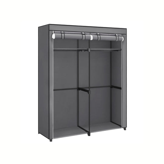Portable Fabric Wardrobe Closet | Hanging Rods With Dust Cover