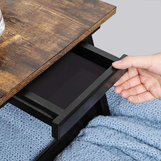 Adjustable Laptop Desk | Tilting Bed Tray With Storage Drawer