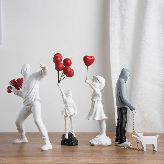Flower Thrower Statue | Pop Art Figurine