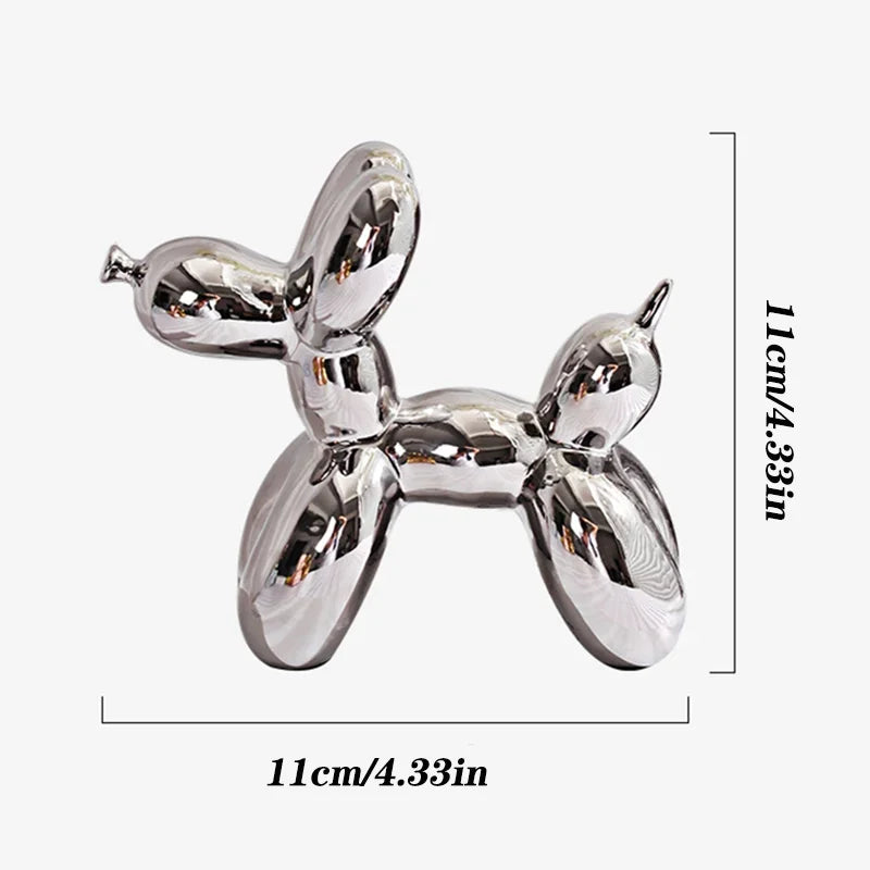 Balloon Dog Sculpture | Modern Ceramic Tabletop Figurine