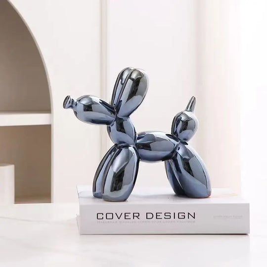 Balloon Dog Sculpture | Modern Ceramic Tabletop Figurine