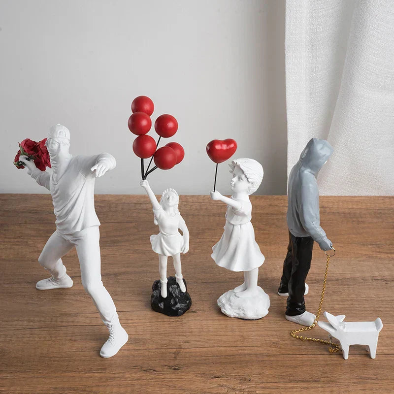 Flower Thrower Statue | Pop Art Figurine