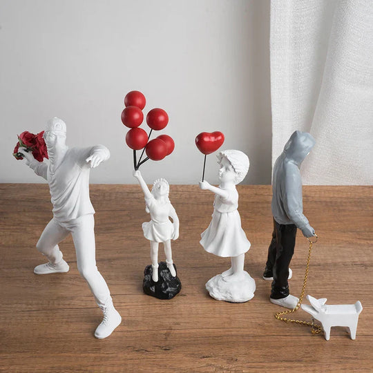 Flower Thrower Statue | Pop Art Figurine