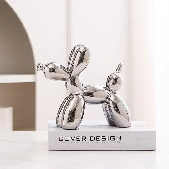 Balloon Dog Sculpture | Modern Ceramic Tabletop Figurine