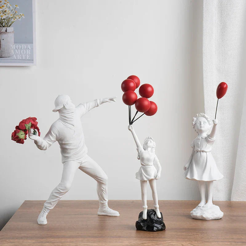 Flower Thrower Statue | Pop Art Figurine