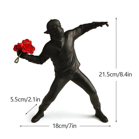 Flower Thrower Statue | Pop Art Figurine