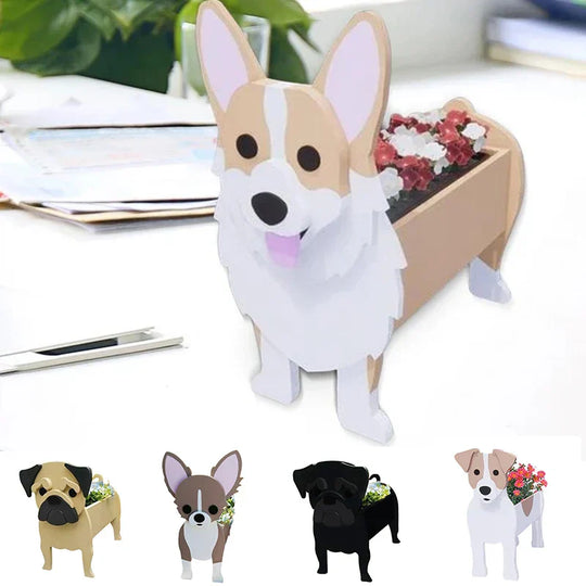 Dog-Shaped Planter | Novelty Indoor Outdoor Plant Pot
