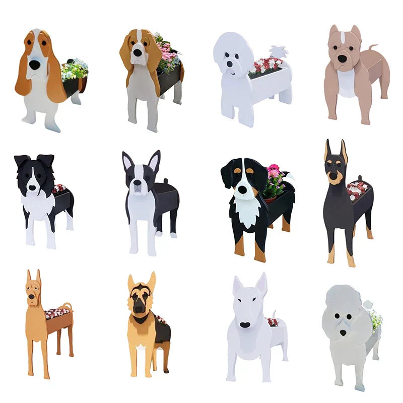 Dog-Shaped Planter | Novelty Indoor Outdoor Plant Pot