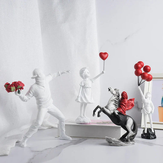 Flower Thrower Statue | Pop Art Figurine