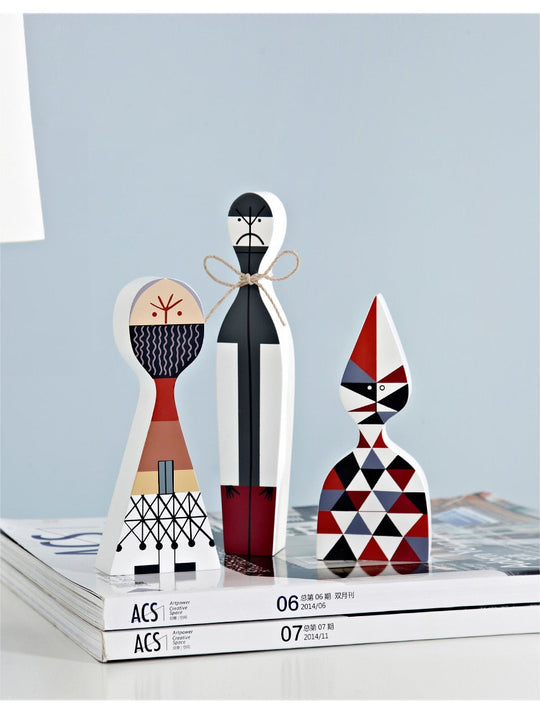 Wooden Character Figures | Decorative Tabletop Statuettes