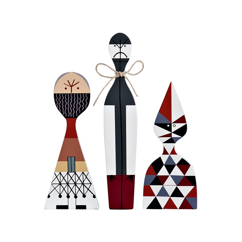 Wooden Character Figures | Decorative Tabletop Statuettes
