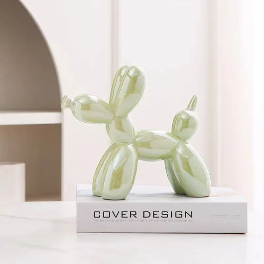Balloon Dog Sculpture | Modern Ceramic Tabletop Figurine