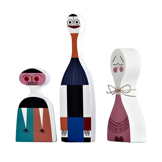 Wooden Character Figures | Decorative Tabletop Statuettes