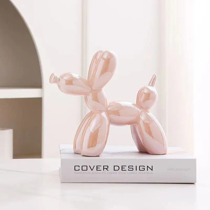 Balloon Dog Sculpture | Modern Ceramic Tabletop Figurine