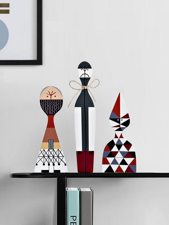 Wooden Character Figures | Decorative Tabletop Statuettes