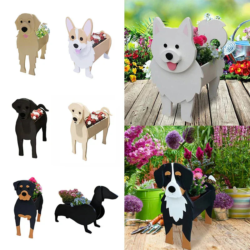 Dog-Shaped Planter | Novelty Indoor Outdoor Plant Pot