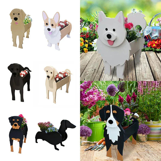 Dog-Shaped Planter | Novelty Indoor Outdoor Plant Pot