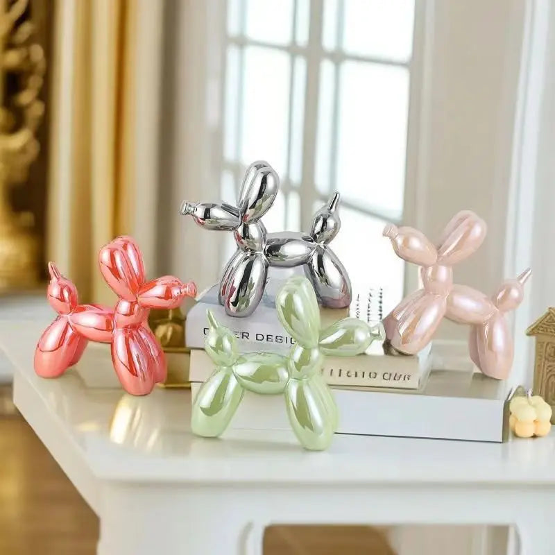 Balloon Dog Sculpture | Modern Ceramic Tabletop Figurine