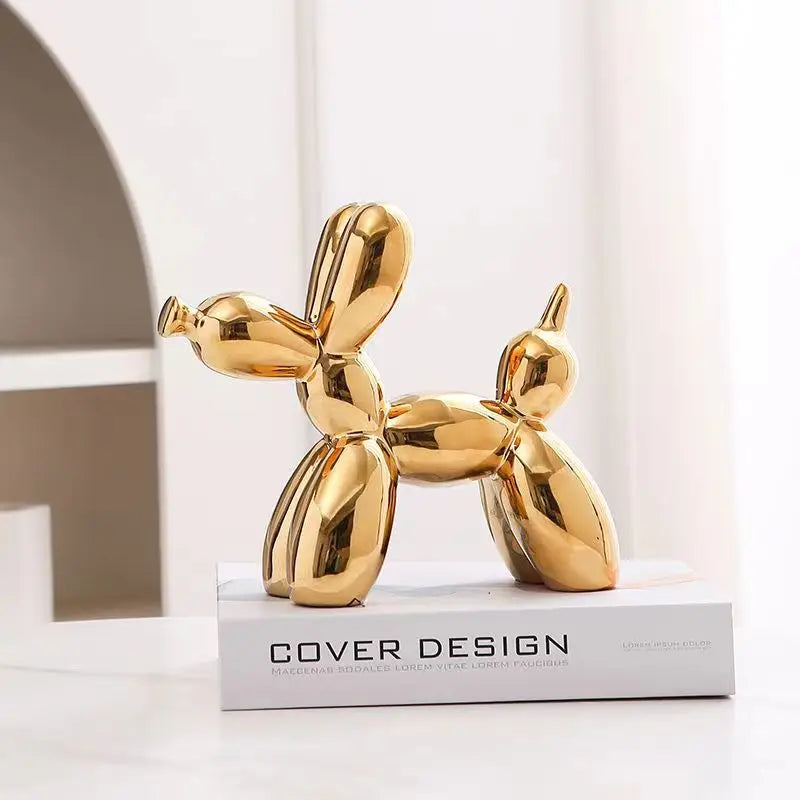 Balloon Dog Sculpture | Modern Ceramic Tabletop Figurine