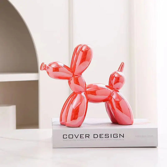 Balloon Dog Sculpture | Modern Ceramic Tabletop Figurine