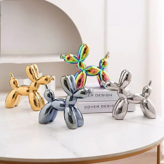 Balloon Dog Sculpture | Modern Ceramic Tabletop Figurine