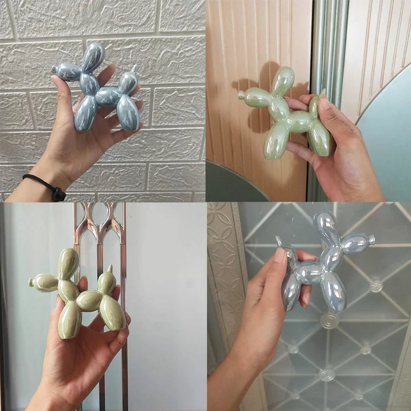 Balloon Dog Sculpture | Modern Ceramic Tabletop Figurine