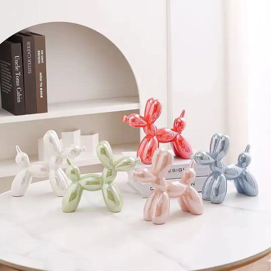 Balloon Dog Sculpture | Modern Ceramic Tabletop Figurine