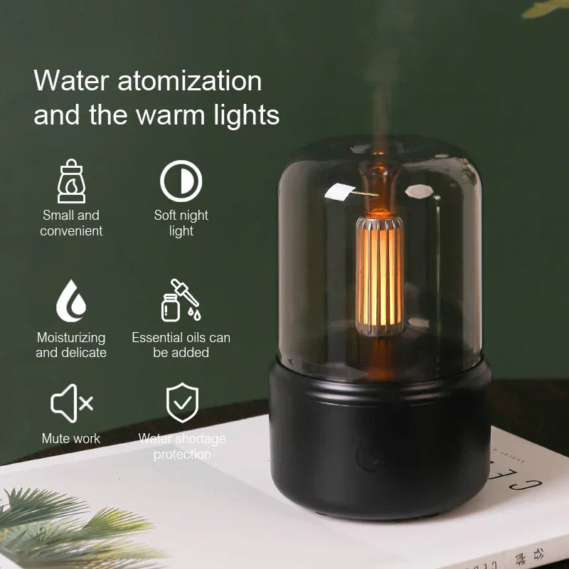 Retro Flame Diffuser | USB Aroma Mist Humidifier