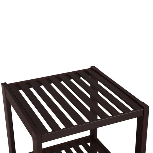 Narrow Bamboo Bathroom Shelf | Four Tier Storage Rack