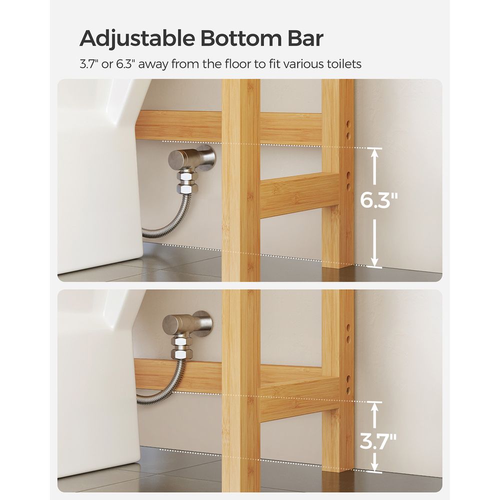 Over-the-Toilet Storage Rack | 3-Tier Bathroom Organizer