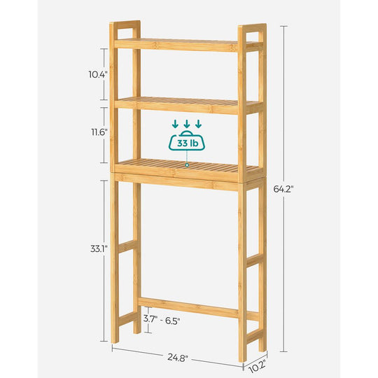 Over-the-Toilet Storage Rack | 3-Tier Bathroom Organizer