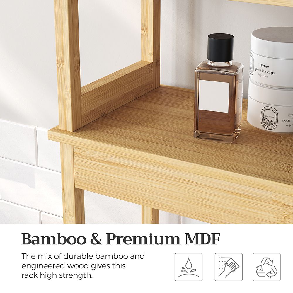 Over The Toilet Storage Cabinet | Louvered Doors With Open Shelf