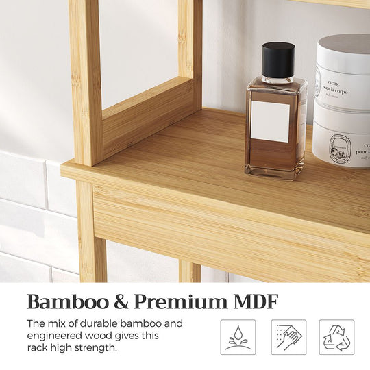 Over The Toilet Storage Cabinet | Louvered Doors With Open Shelf