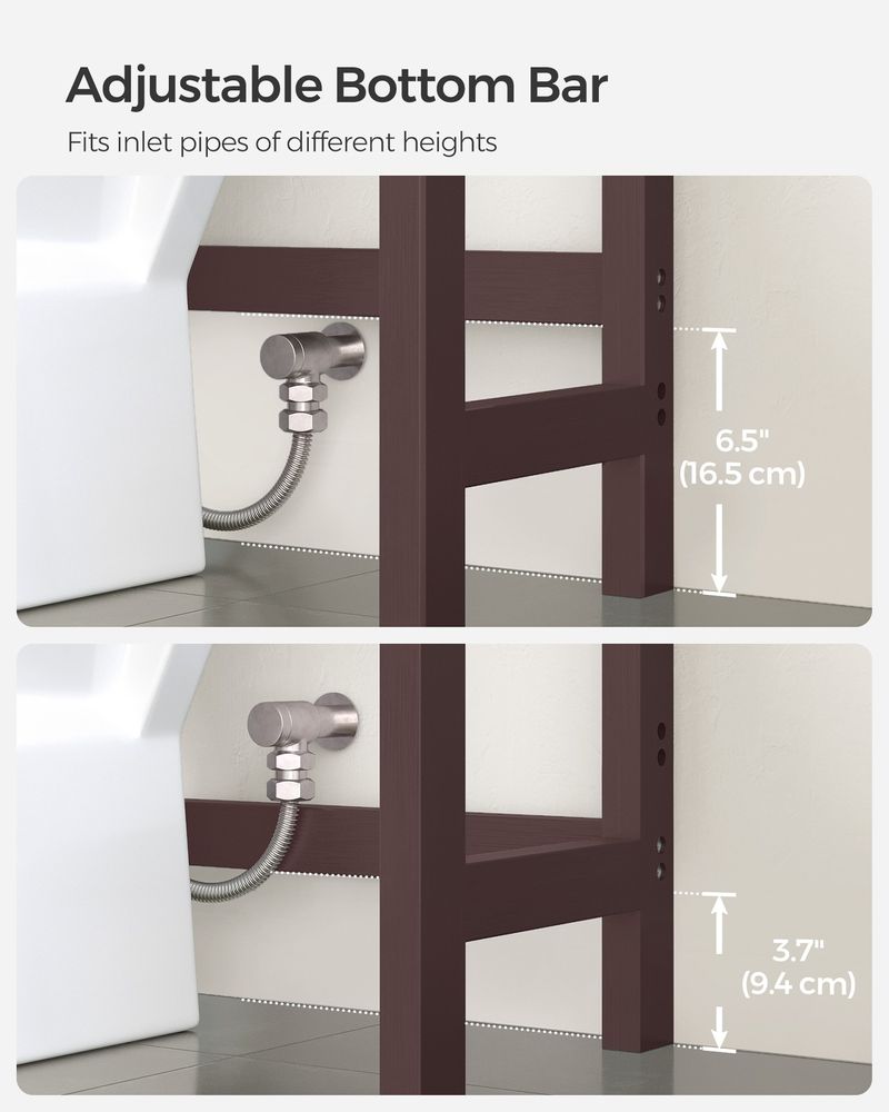 Over The Toilet Storage Shelf | Three Tier Bathroom Organizer