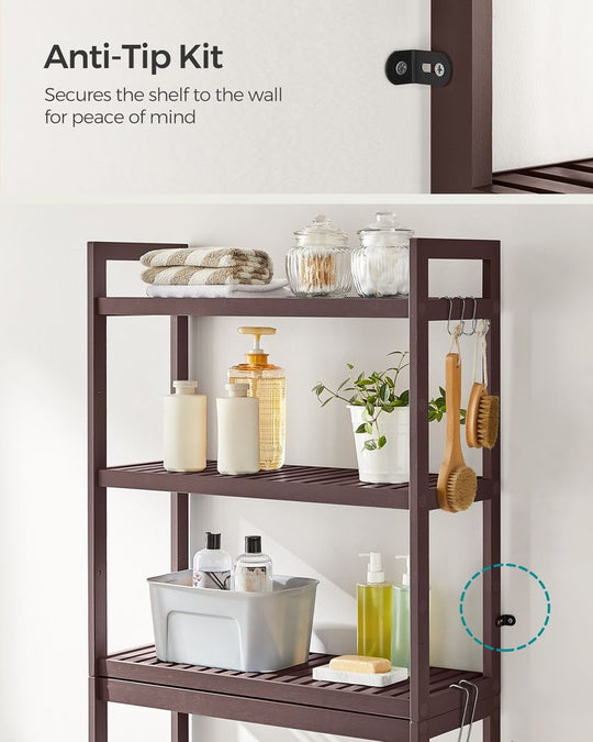 Over The Toilet Storage Shelf | Three Tier Bathroom Organizer