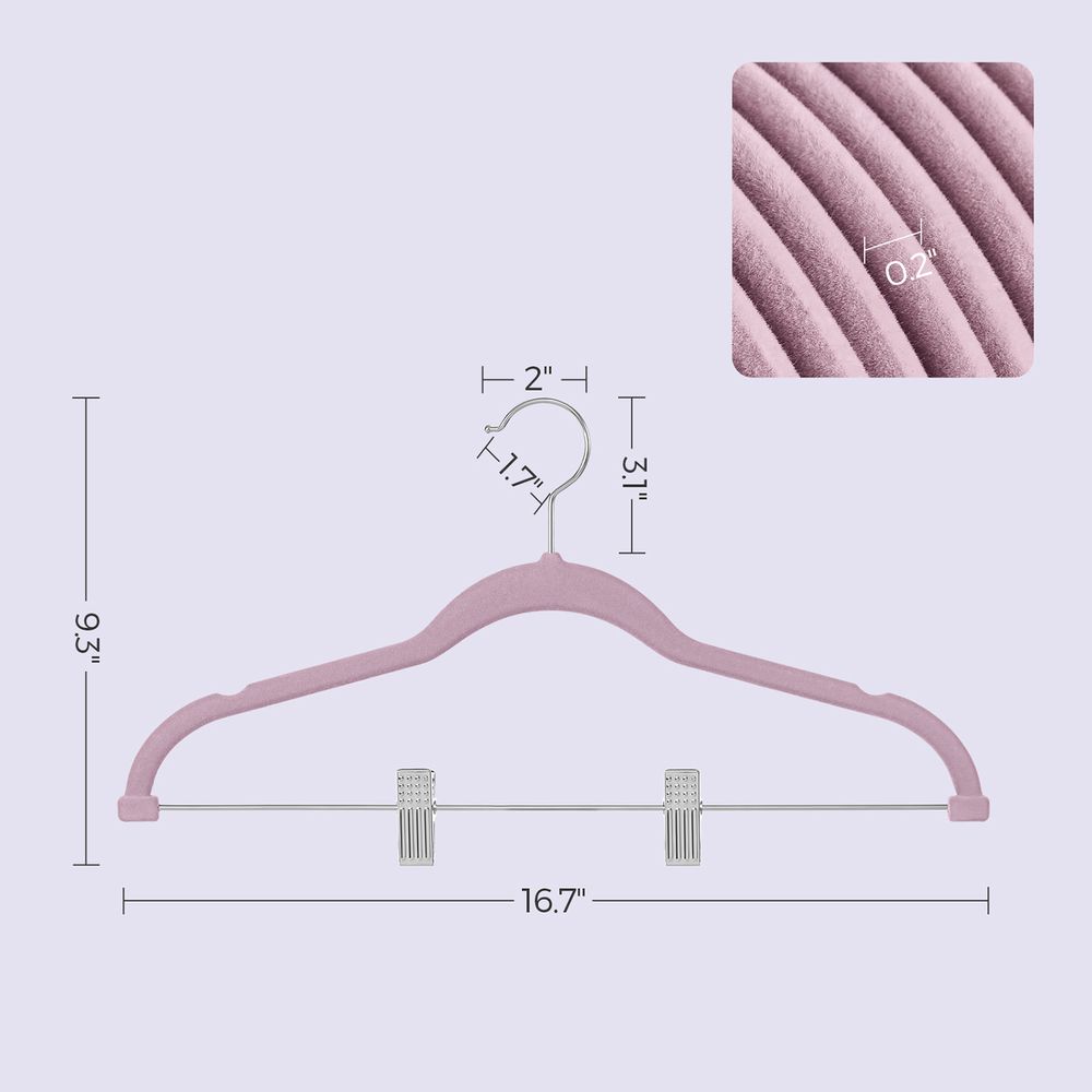Velvet Pants Hangers | Adjustable Clips For Skirts And Trousers